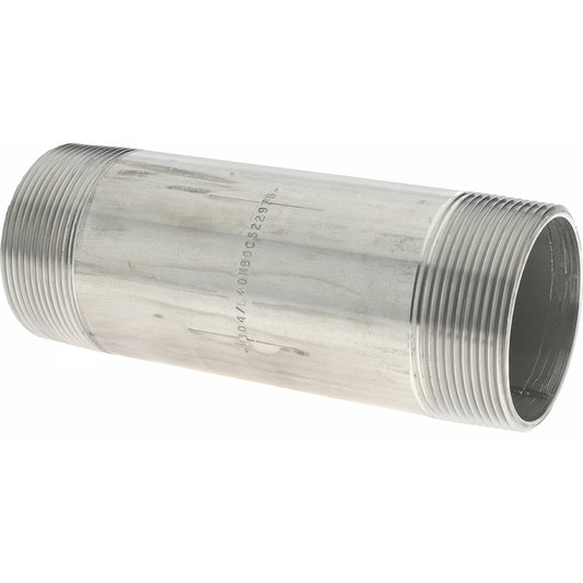 Merit Brass 4032-600 Stainless Steel Pipe Nipple 2" Pipe, Grade 304 & 304L