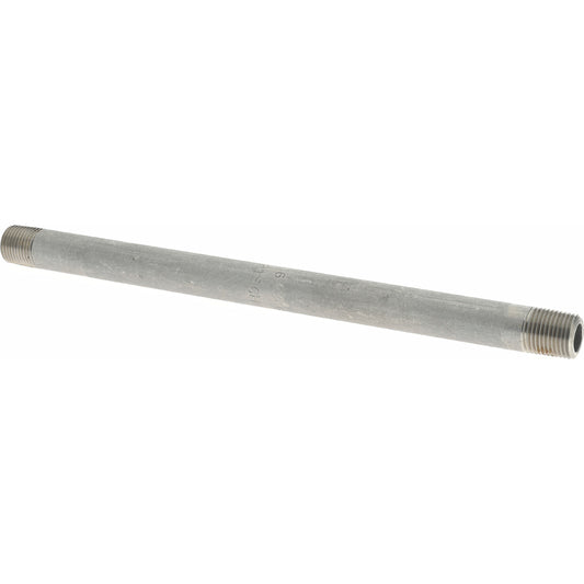 Merit Brass 6002-600 Stainless Steel Pipe Nipple 1/8" Pipe, Grade 316 & 316L