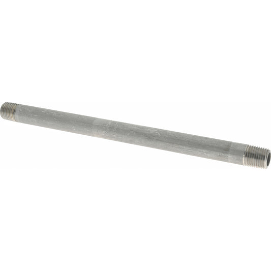 Merit Brass 6004-800 Stainless Steel Pipe Nipple 1/4" Pipe, Grade 316 & 316L