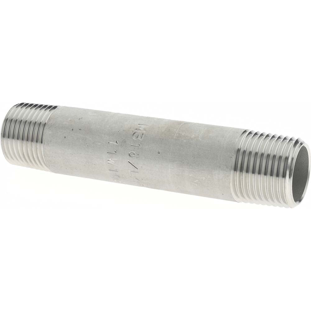 Merit Brass 6006-300 Stainless Steel Pipe Nipple 3/8" Pipe, Grade 316 & 316L