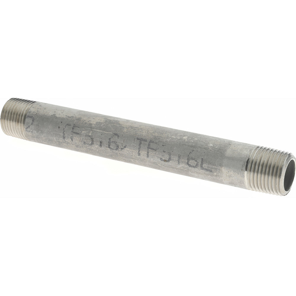 Merit Brass 6006-500 Stainless Steel Pipe Nipple 3/8" Pipe, Grade 316 & 316L