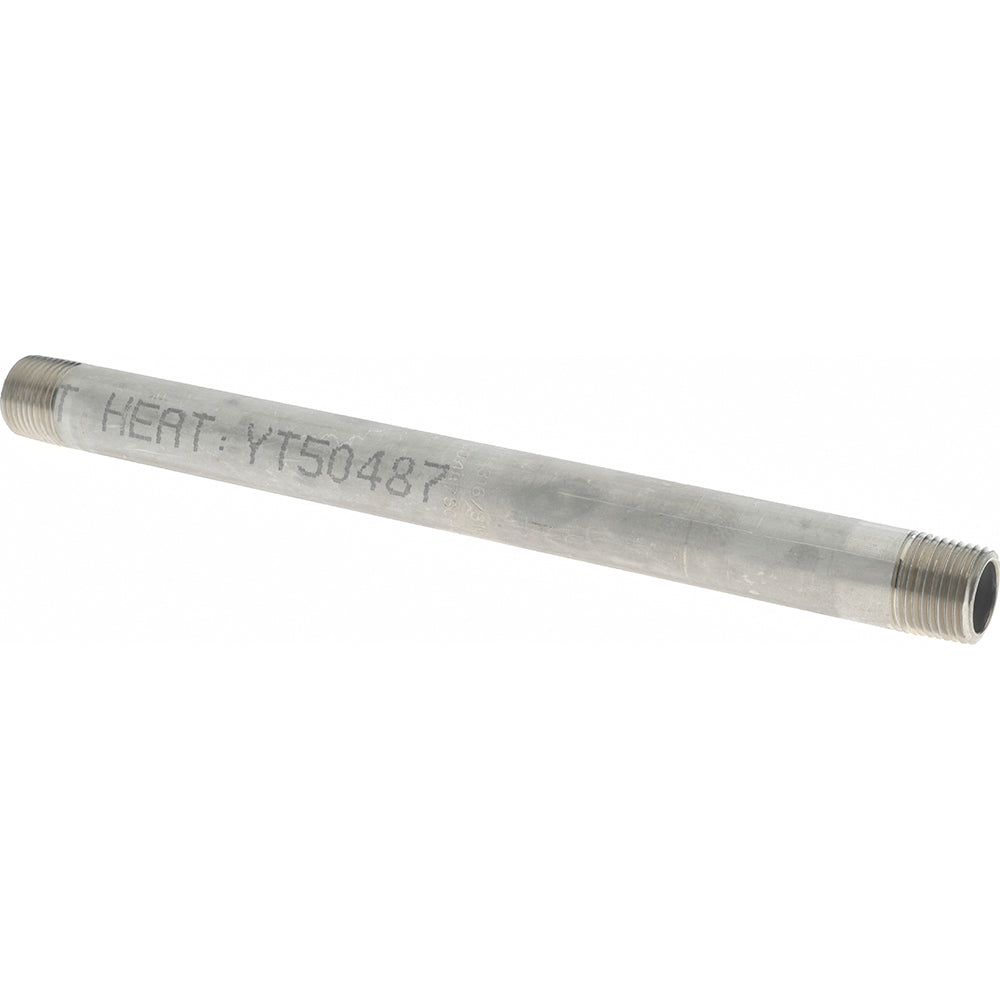 Merit Brass 6006-800 Stainless Steel Pipe Nipple 3/8" Pipe, Grade 316 & 316L