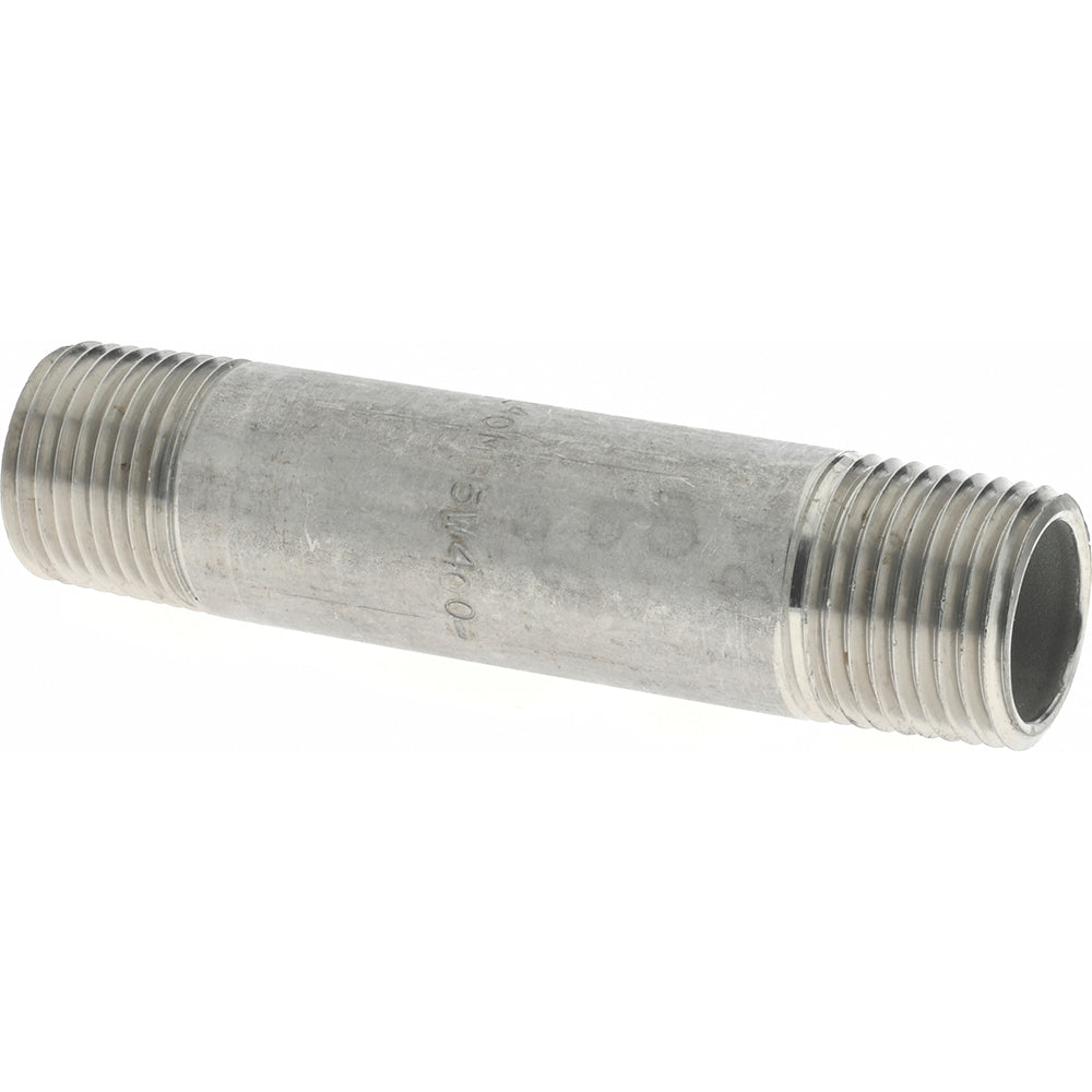 Merit Brass 6008-350 Stainless Steel Pipe Nipple 1/2" Pipe, Grade 316 & 316L