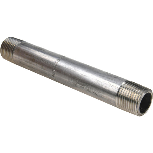 Merit Brass 6008-550 Stainless Steel Pipe Nipple 1/2" Pipe, Grade 316 & 316L