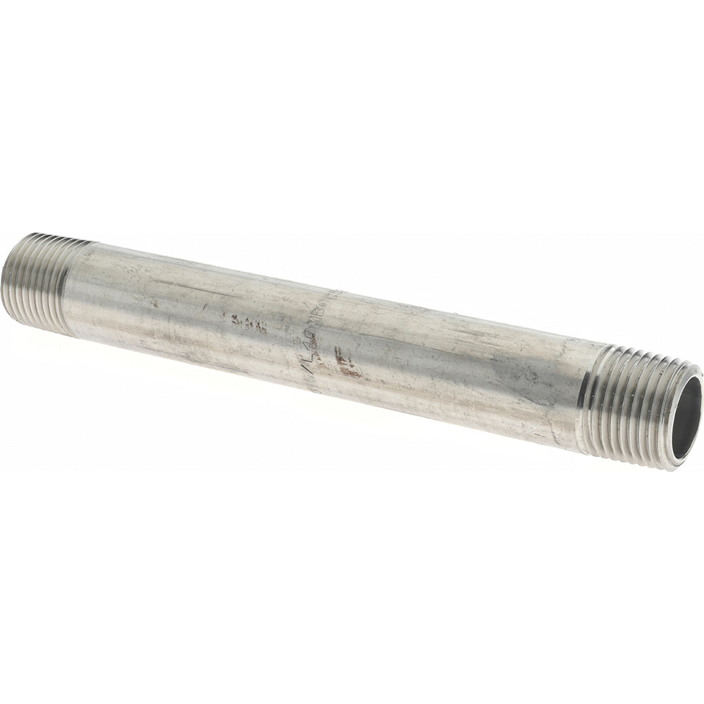 Merit Brass 6008-600 Stainless Steel Pipe Nipple 1/2" Pipe, Grade 316 & 316L