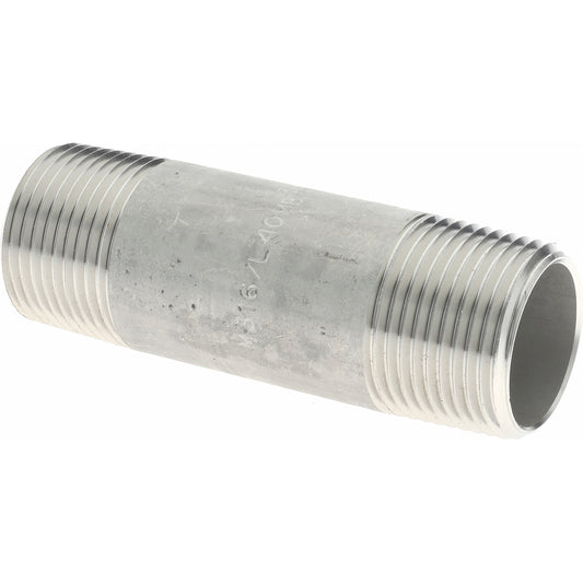 Merit Brass 6012-300 Stainless Steel Pipe Nipple 3/4" Pipe, Grade 316 & 316L
