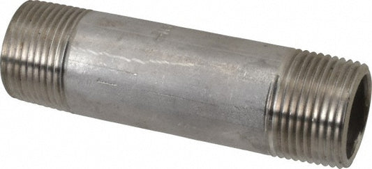 Merit Brass 6012-350 Stainless Steel Pipe Nipple 3/4" Pipe, Grade 316 & 316L