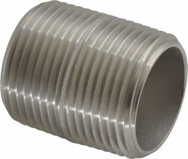 Merit Brass 6016-001 Stainless Steel Pipe Nipple 1" Pipe, Grade 316 & 316L
