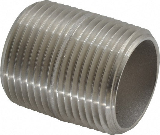 Merit Brass 6016-001 Stainless Steel Pipe Nipple 1" Pipe, Grade 316 & 316L