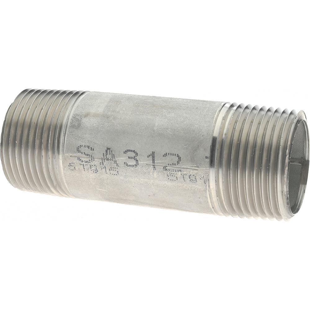 Merit Brass 6016-350 Stainless Steel Pipe Nipple 1" Pipe, Grade 316 & 316L