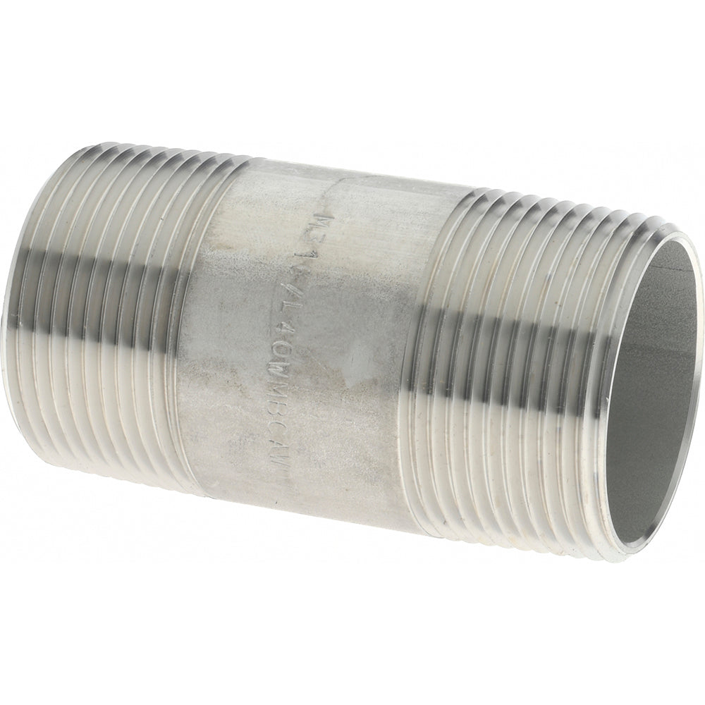 Merit Brass 6020-300 Stainless Steel Pipe Nipple 1-1/4" Pipe, Grade 316 & 316L