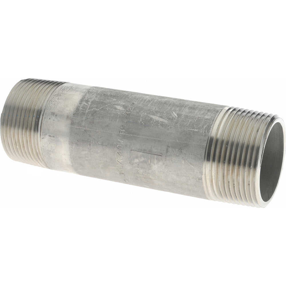 Merit Brass 6020-500 Stainless Steel Pipe Nipple 1-1/4" Pipe, Grade 316 & 316L