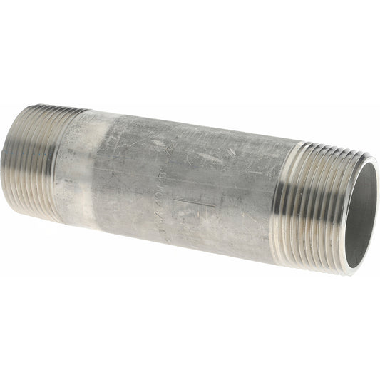 Merit Brass 6020-500 Stainless Steel Pipe Nipple 1-1/4" Pipe, Grade 316 & 316L