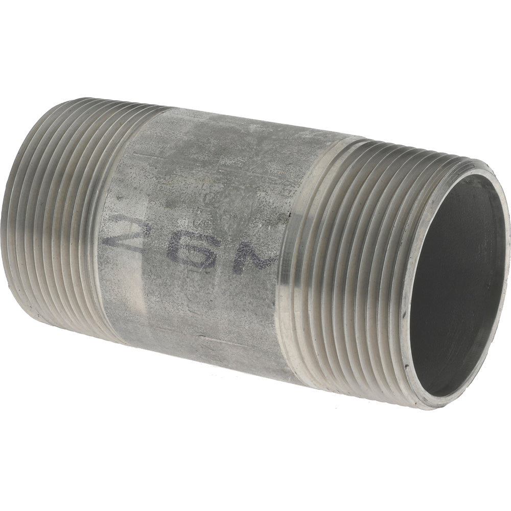 Merit Brass 6024-350 Stainless Steel Pipe Nipple 1-1/2" Pipe, Grade 316 & 316L