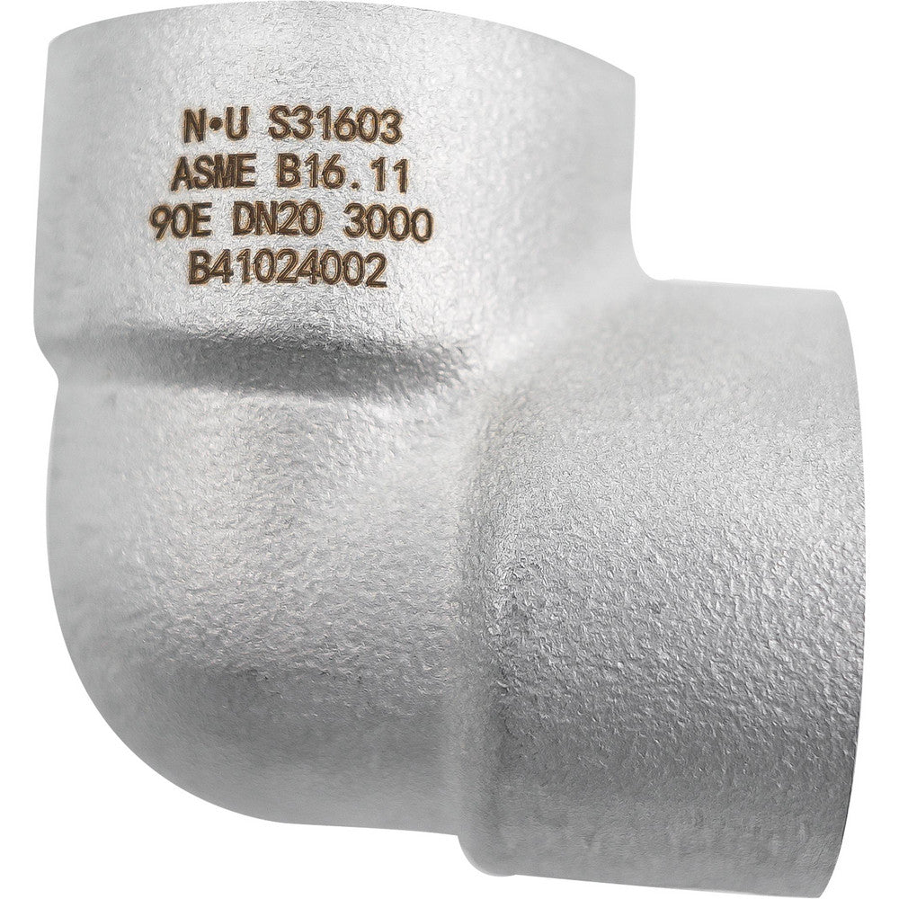 Value Collection LD90FF 25-NPT-3000 Pipe 90 &deg Elbow 1" Fitting, 316 & 316L Stainless Steel