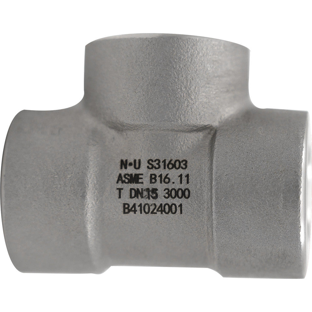 Value Collection LDTFFF 8-NPT-3000 Pipe Tee 1/4" Fitting, 316 & 316L Stainless Steel