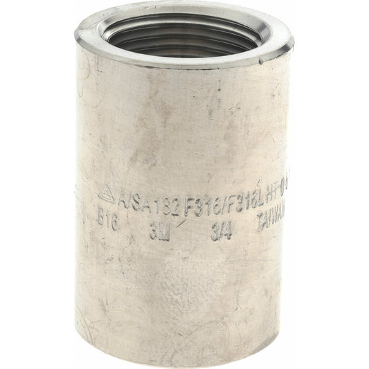 Merit Brass 3611D-12 Pipe Coupling 3/4", 316 & 316L Stainless Steel