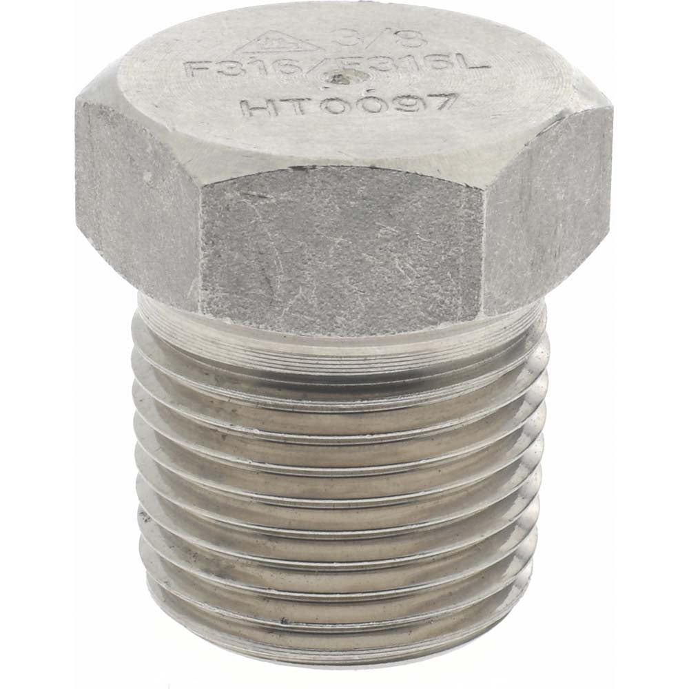 Merit Brass 3617HD-06 Pipe Hex Plug 3/8", 316 & 316L Stainless Steel