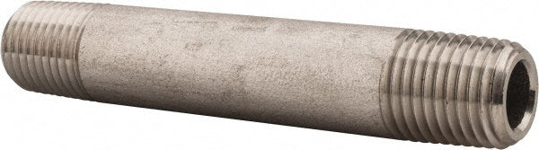 Merit Brass 6504-300 Stainless Steel Pipe Nipple 1/4" Pipe, Grade 316 & 316L