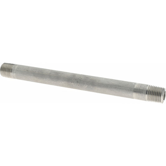 Merit Brass 6504-600 Stainless Steel Pipe Nipple 1/4" Pipe, Grade 316 & 316L