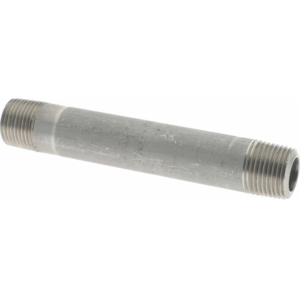 Merit Brass 6506-400 Stainless Steel Pipe Nipple 3/8" Pipe, Grade 316 & 316L