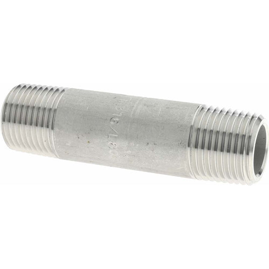 Merit Brass 6508-300 Stainless Steel Pipe Nipple 1/2" Pipe, Grade 316 & 316L