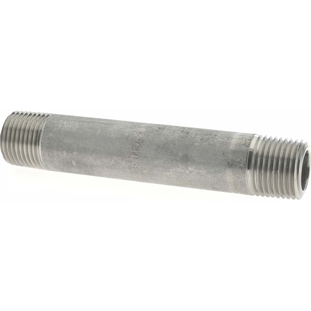 Merit Brass 6508-450 Stainless Steel Pipe Nipple 1/2" Pipe, Grade 316 & 316L