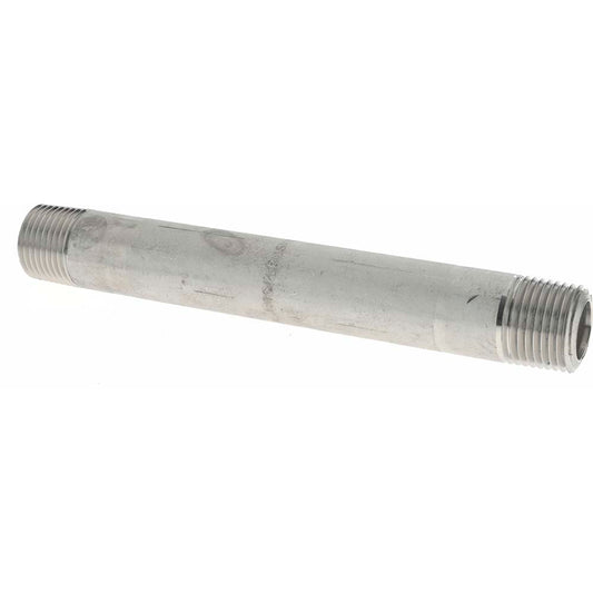 Merit Brass 6508-600 Stainless Steel Pipe Nipple 1/2" Pipe, Grade 316 & 316L
