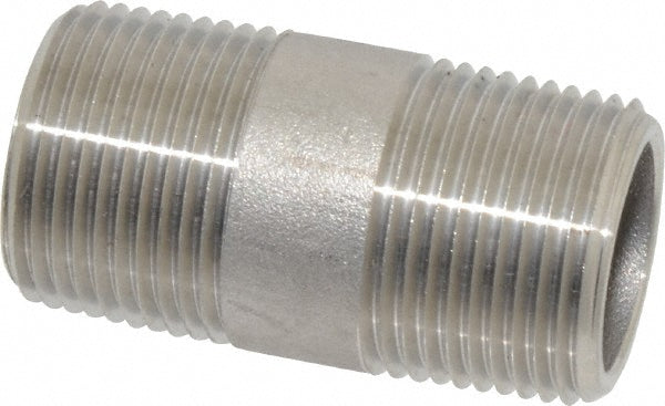 Merit Brass 6512-200 Stainless Steel Pipe Nipple 3/4" Pipe, Grade 316 & 316L