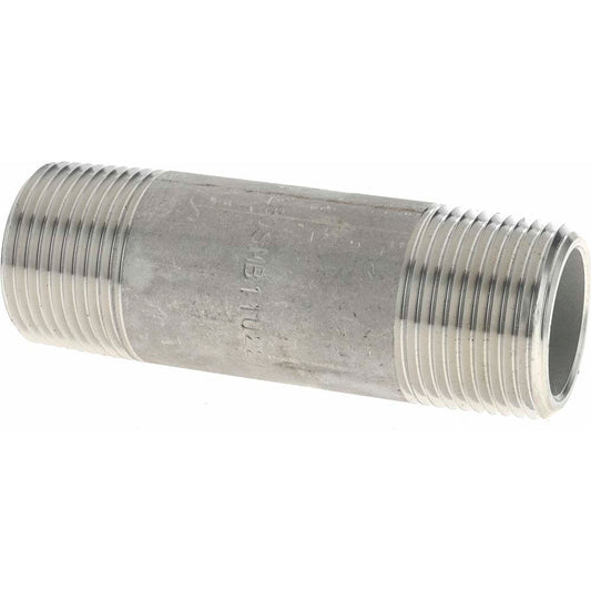 Merit Brass 6512-300 Stainless Steel Pipe Nipple 3/4" Pipe, Grade 316 & 316L