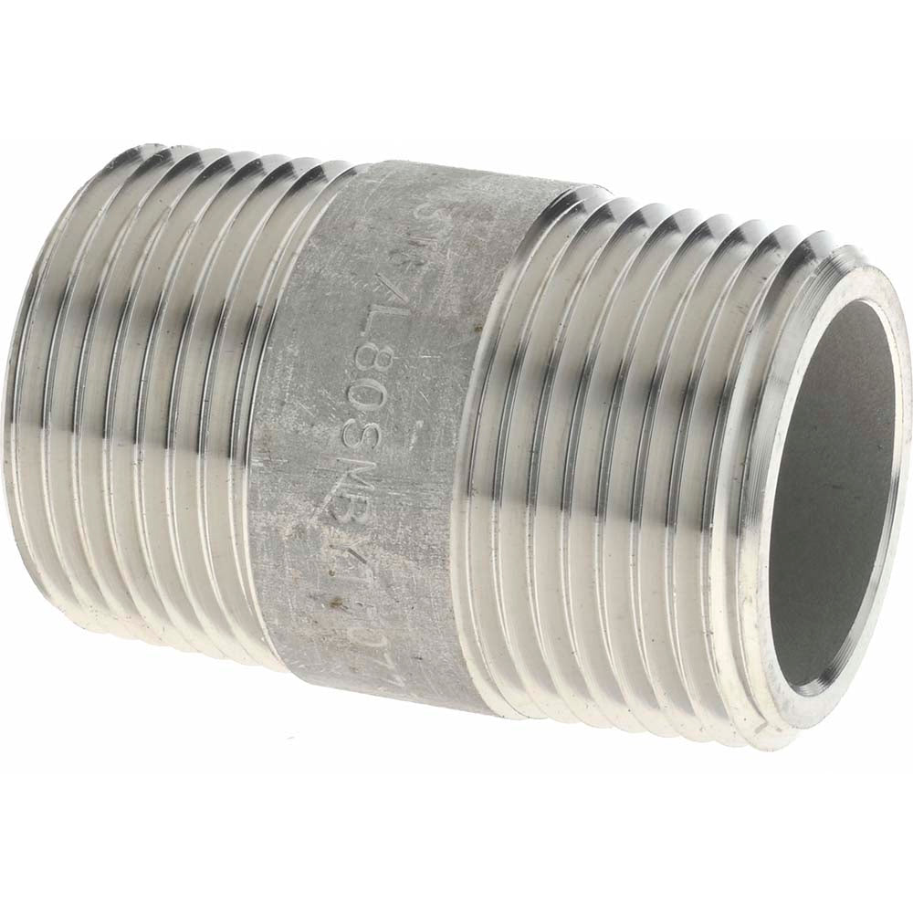 Merit Brass 6516-200 Stainless Steel Pipe Nipple 1" Pipe, Grade 316 & 316L