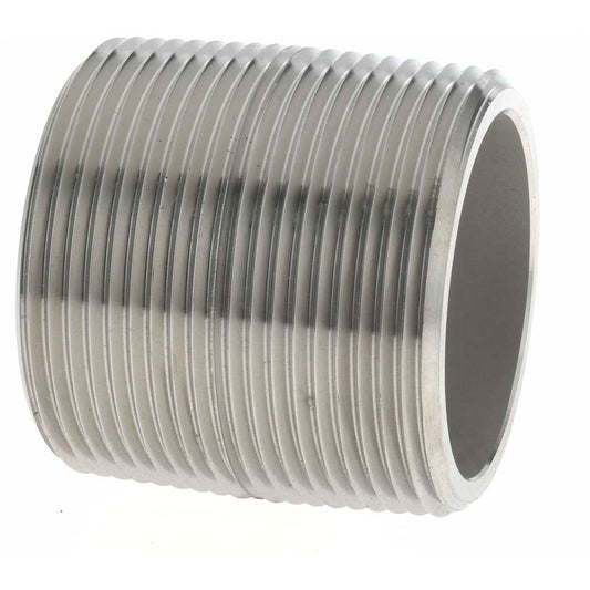 Merit Brass 6524-001 Stainless Steel Pipe Nipple 1-1/2" Pipe, Grade 316 & 316L