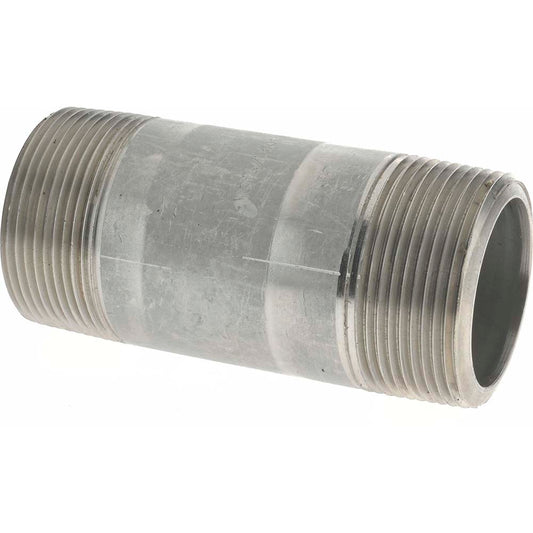 Merit Brass 6524-400 Stainless Steel Pipe Nipple 1-1/2" Pipe, Grade 316 & 316L