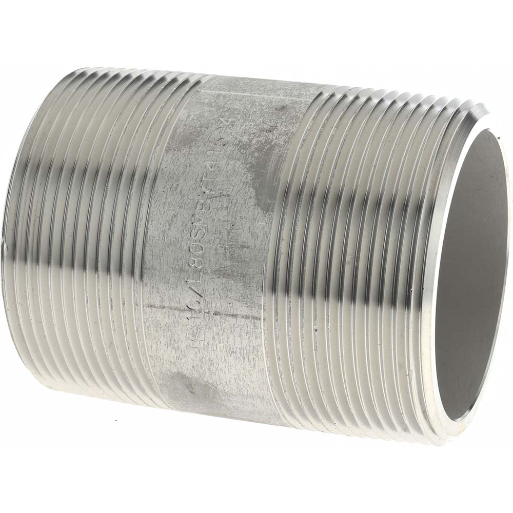 Merit Brass 6532-300 Stainless Steel Pipe Nipple 2" Pipe, Grade 316 & 316L