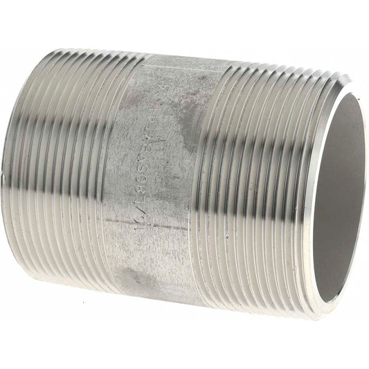 Merit Brass 6532-300 Stainless Steel Pipe Nipple 2" Pipe, Grade 316 & 316L