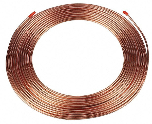 Mueller Industries D 08050P 50' Long, 1/2" OD x 0.436" ID, Copper Seamless Tube