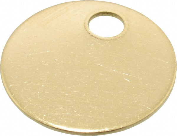 C.H. Hanson 43561 1 Inch Diameter, Round, Brass Blank Metal Tag