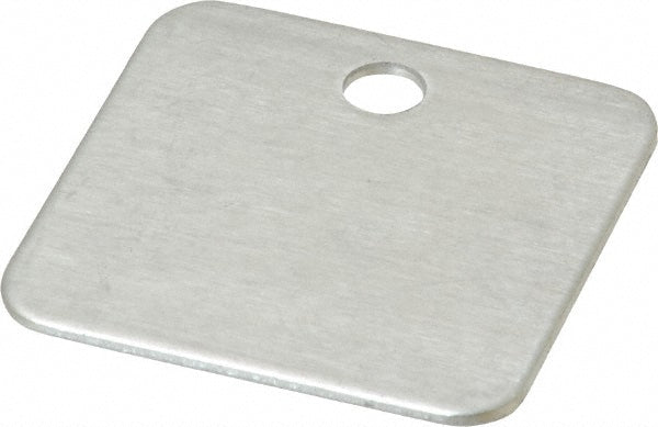 C.H. Hanson 43699 1-1/4 Inch Diameter, Square, Aluminum Blank Metal Tag