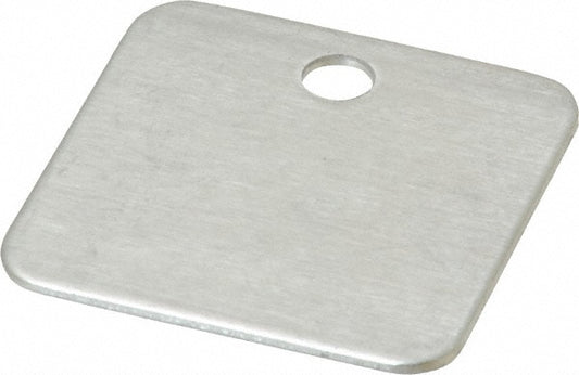 C.H. Hanson 43699 1-1/4 Inch Diameter, Square, Aluminum Blank Metal Tag