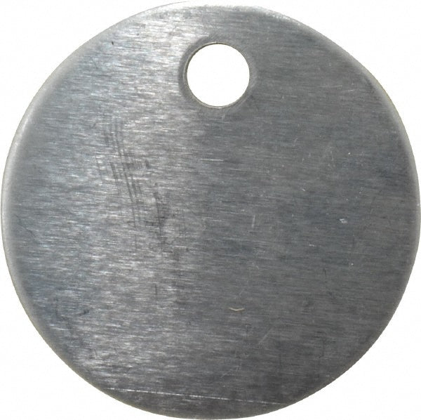 C.H. Hanson 43565 1-1/4 Inch Diameter, Round, Aluminum Blank Metal Tag