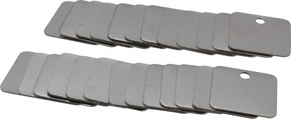C.H. Hanson 43705 1-1/4 Inch Diameter, Square, Stainless Steel Blank Metal Tag