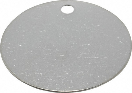 C.H. Hanson 43591 2 Inch Diameter, Round, Stainless Steel Blank Metal Tag
