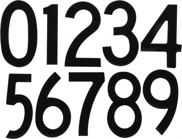 Stranco Incorporated DBV-4-NUM-100 Number & Letter Label "Number Set", 4" High