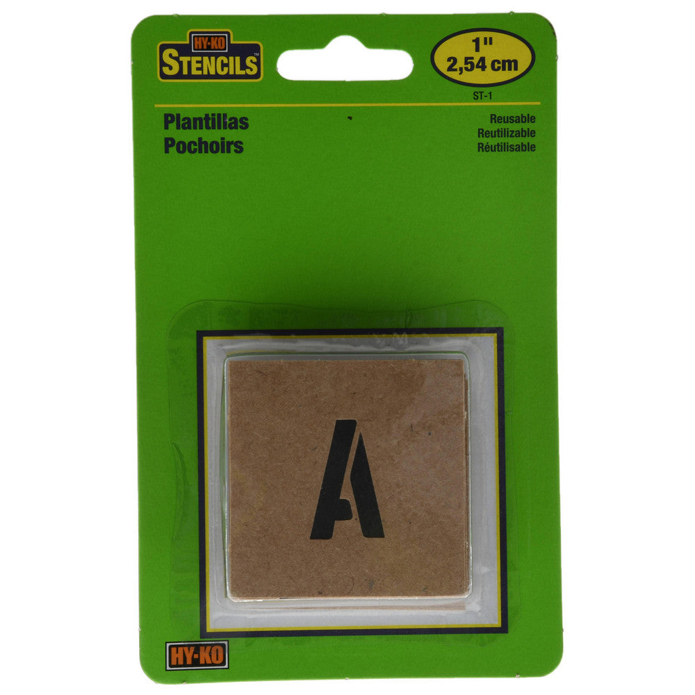 Value Collection ST-1 Facility Stencils Stencil Type Letter Set (A-Z)  Message Type Plant Marking  Material Composition Board  Character Height 1in
