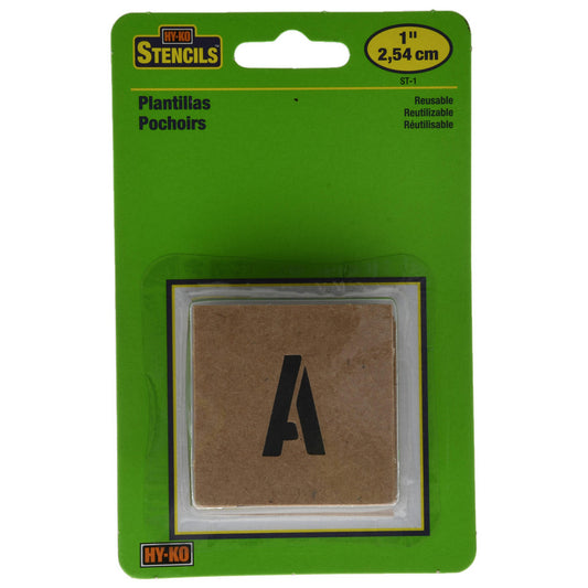 Value Collection ST-1 Facility Stencils Stencil Type Letter Set (A-Z)  Message Type Plant Marking  Material Composition Board  Character Height 1in
