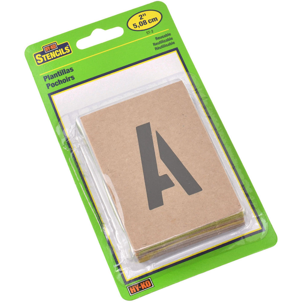 Value Collection ST-2 Facility Stencils Stencil Type Letter Set (A-Z)  Message Type Plant Marking  Material Composition Board  Character Height 2in  