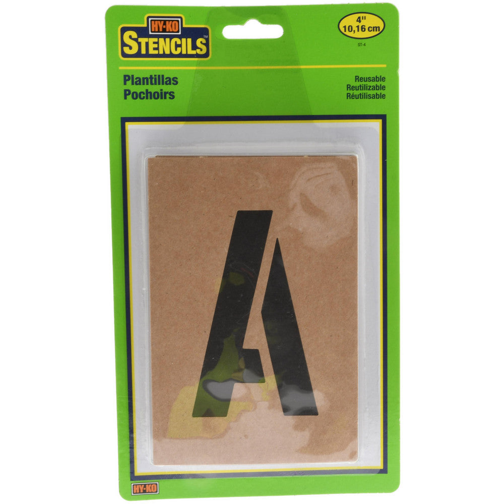 Value Collection ST-4 Facility Stencils Stencil Type Letter Set (A-Z)  Message Type Plant Marking  Material Composition Board  Character Height 4in