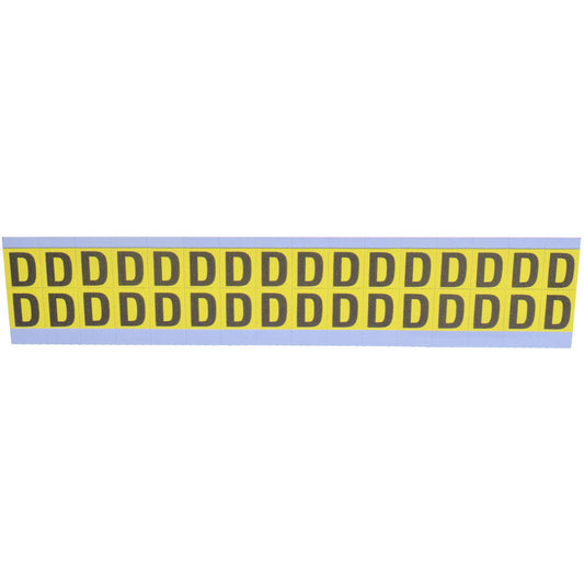 Stranco Incorporated SB3-D Number & Letter Label "D", Rectangle, 0.5625" Wide
