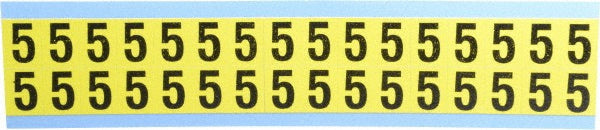 Stranco Incorporated SB3-5 Number & Letter Label "5", Rectangle, 0.5625" Wide