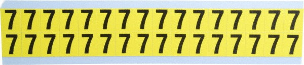 Stranco Incorporated SB3-7 Number & Letter Label "7", Rectangle, 0.5625" Wide